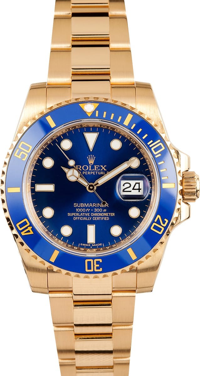 18K Rolex Submariner Blue 116618 WE02580