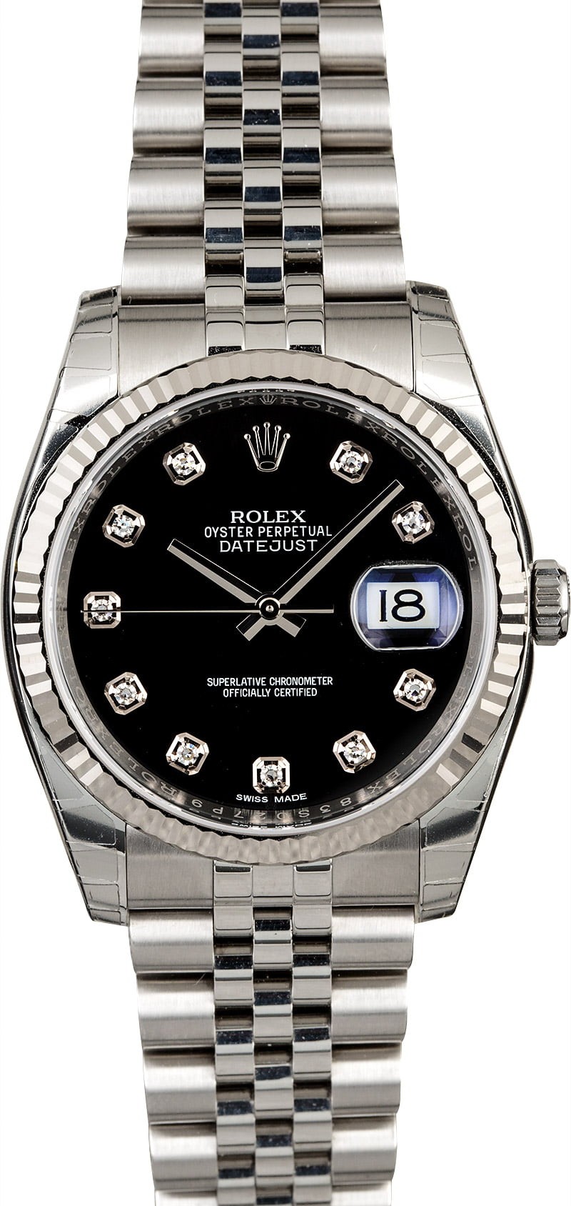 AAA 1:1 Rolex Datejust 116234 Black Dial with Diamonds WE00887