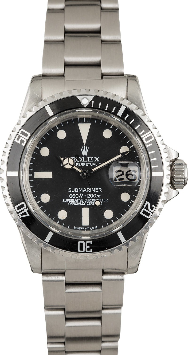 AAA 1:1 Vintage 1975 Rolex Submariner 1680 Black Tritium Dial WE02783