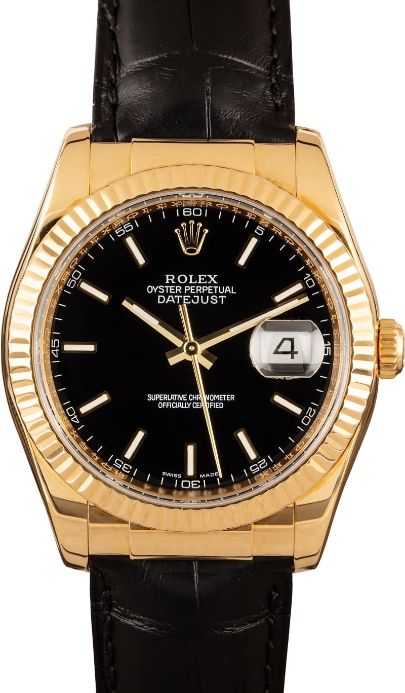 AAA Copy Rolex Datejust 116138 Leather 100% Authentic WE00856