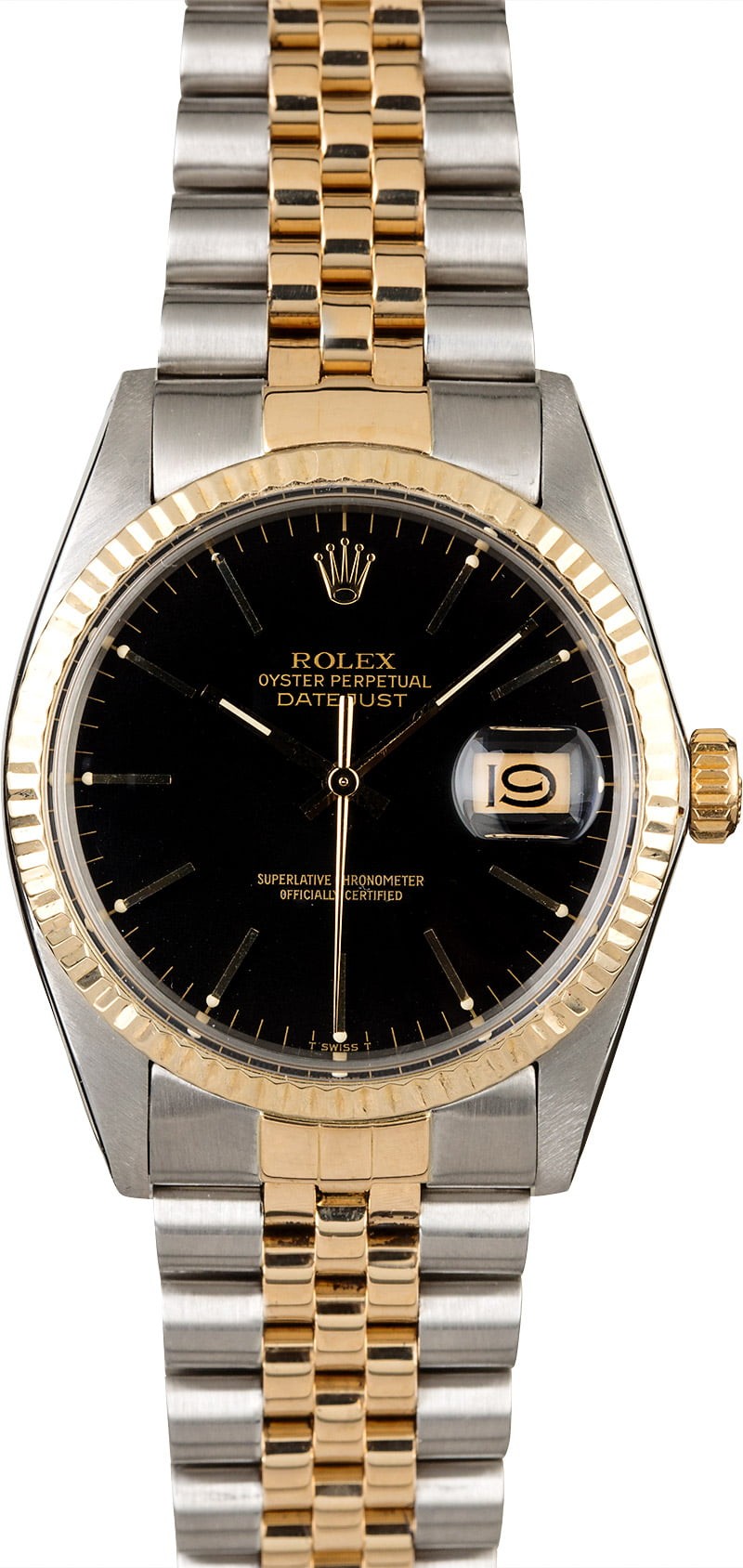 AAA Replica Rolex Datejust 16013 Black Index Dial WE01848