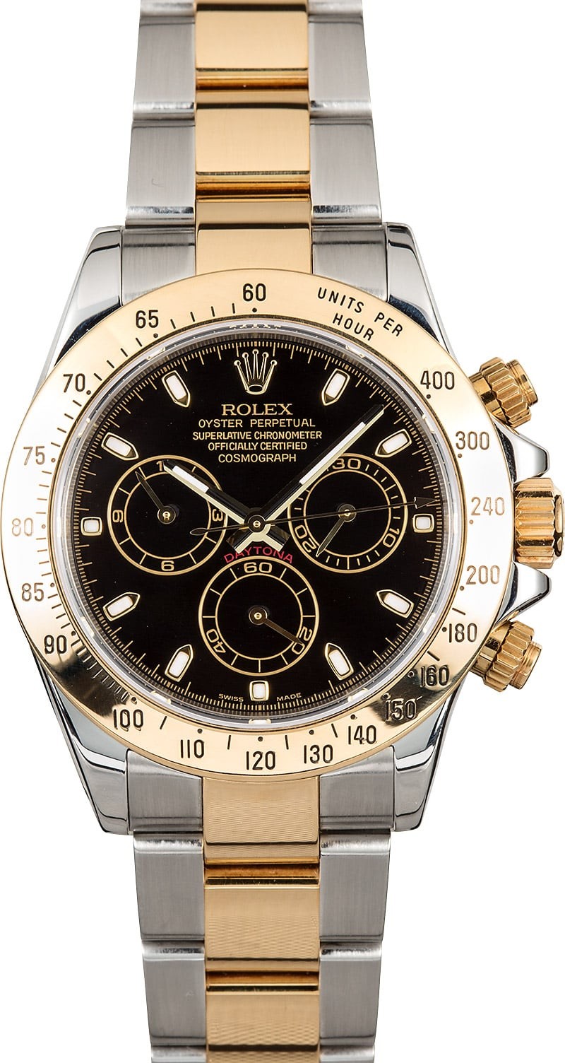 AAA Replica Rolex Daytona 116523BKSO Steel & Gold WE03762