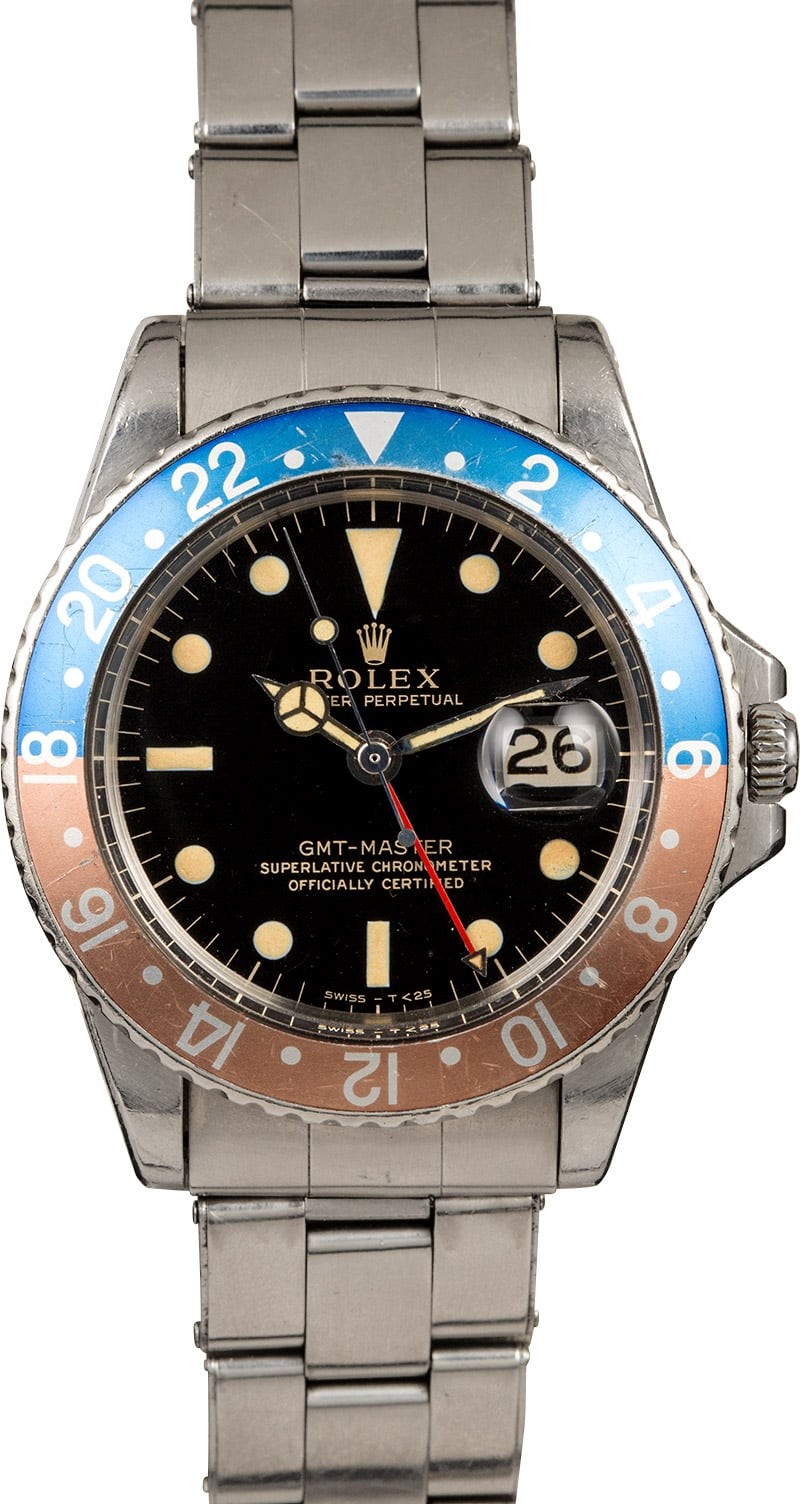 AAA Vintage 1965 Rolex GMT-Master 1675 Pepsi WE03787