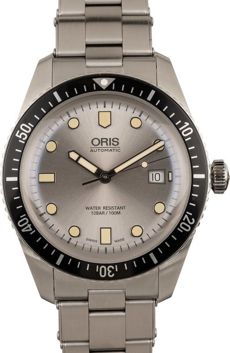 Best Quality Oris Divers Sixty Five Silver Dial Stainless Steel Bracelet WE01727