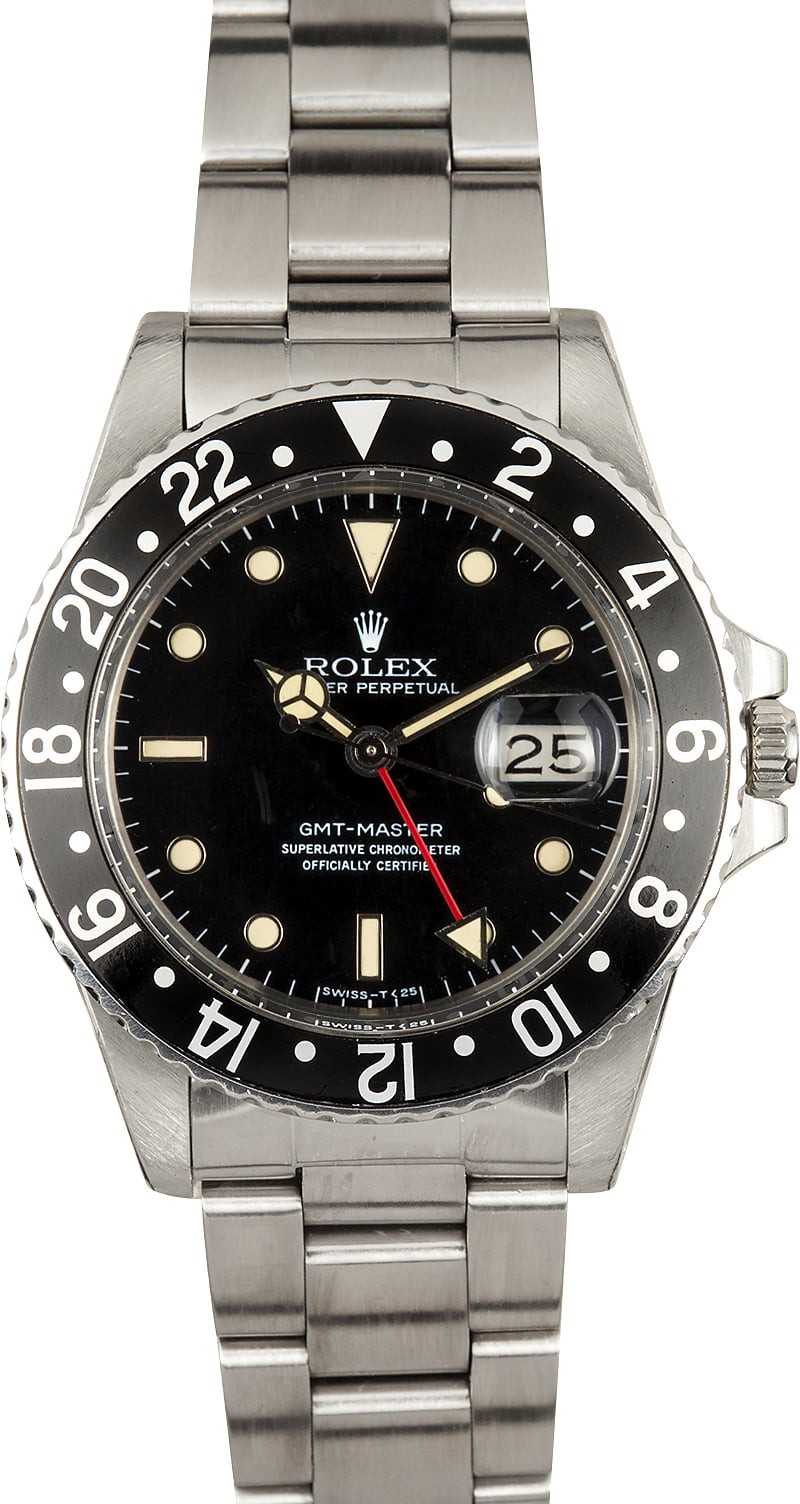 Best Replica Vintage Rolex GMT-Master II Black Bezel 16750 WE00010