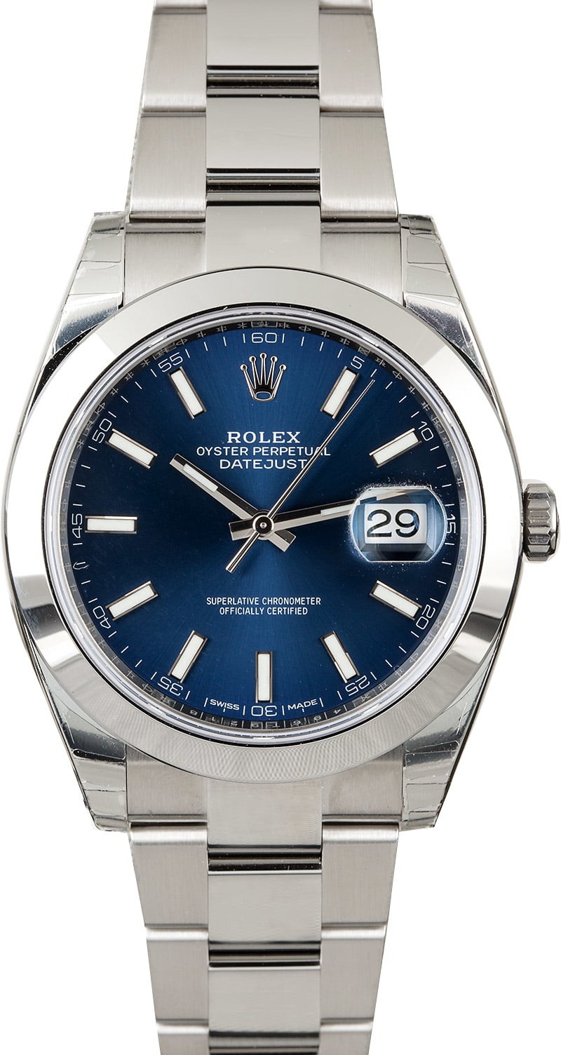 Best Rolex Datejust 126300 Blue Luminous Index Dial WE00279