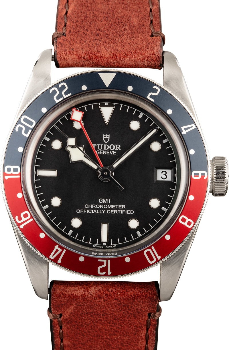 Best Tudor Black Bay 79830RB Brown Leather Strap WE02367