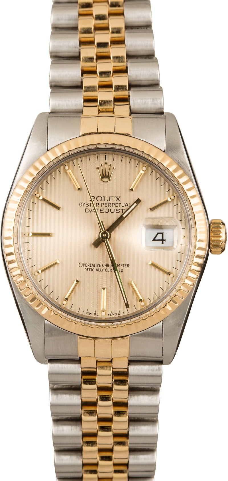 Copy Rolex Datejust 16013 Champagne Tapestry Index Dial WE00064