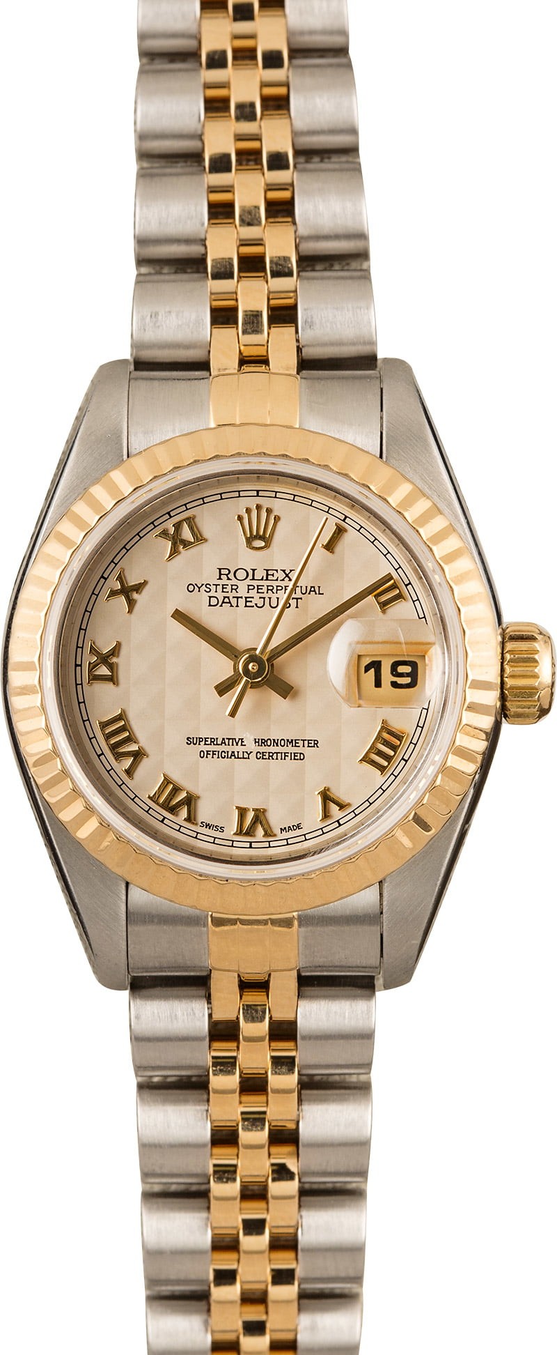 Datejust Ladies Rolex 69173 Ivory Pyramid Dial WE03345