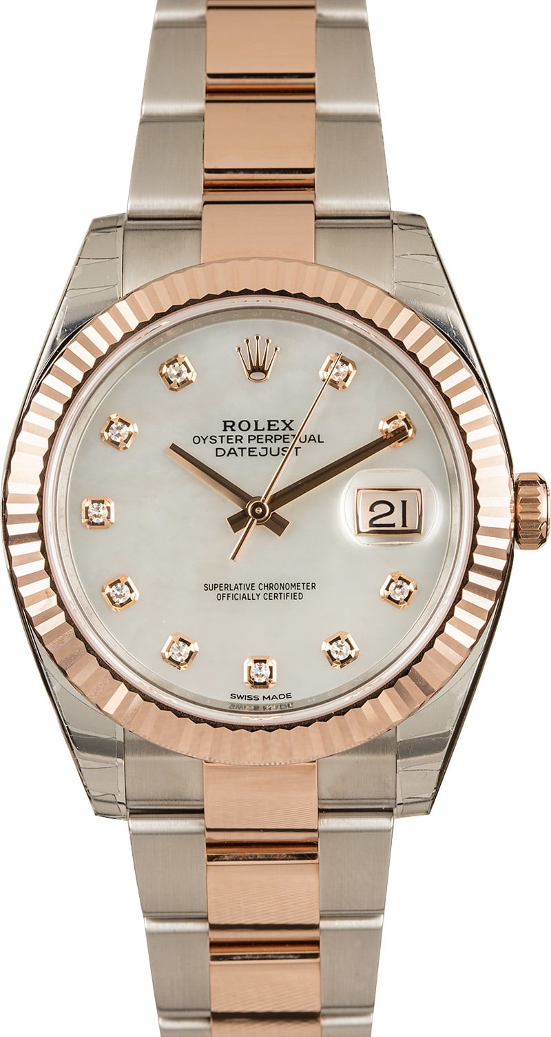 Factory Stickered Rolex Datejust 41 126331 Diamond MOP WE00898