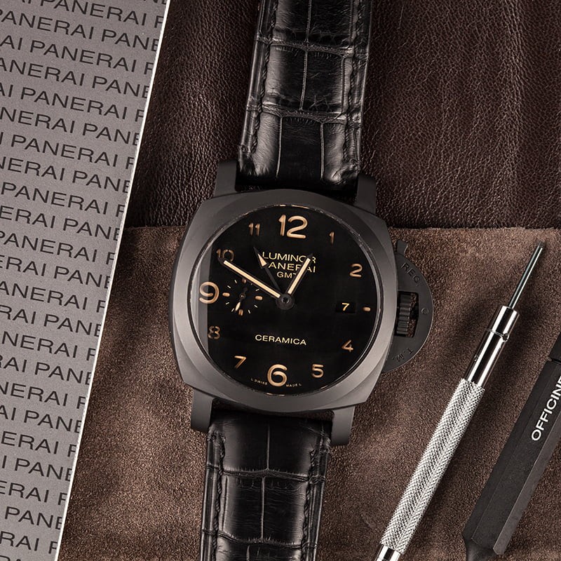 Fake Imitation Panerai Luminor Tuttonero GMT PAM438 WE00518
