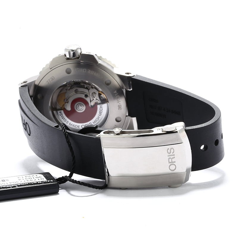 oris aquis orange strap