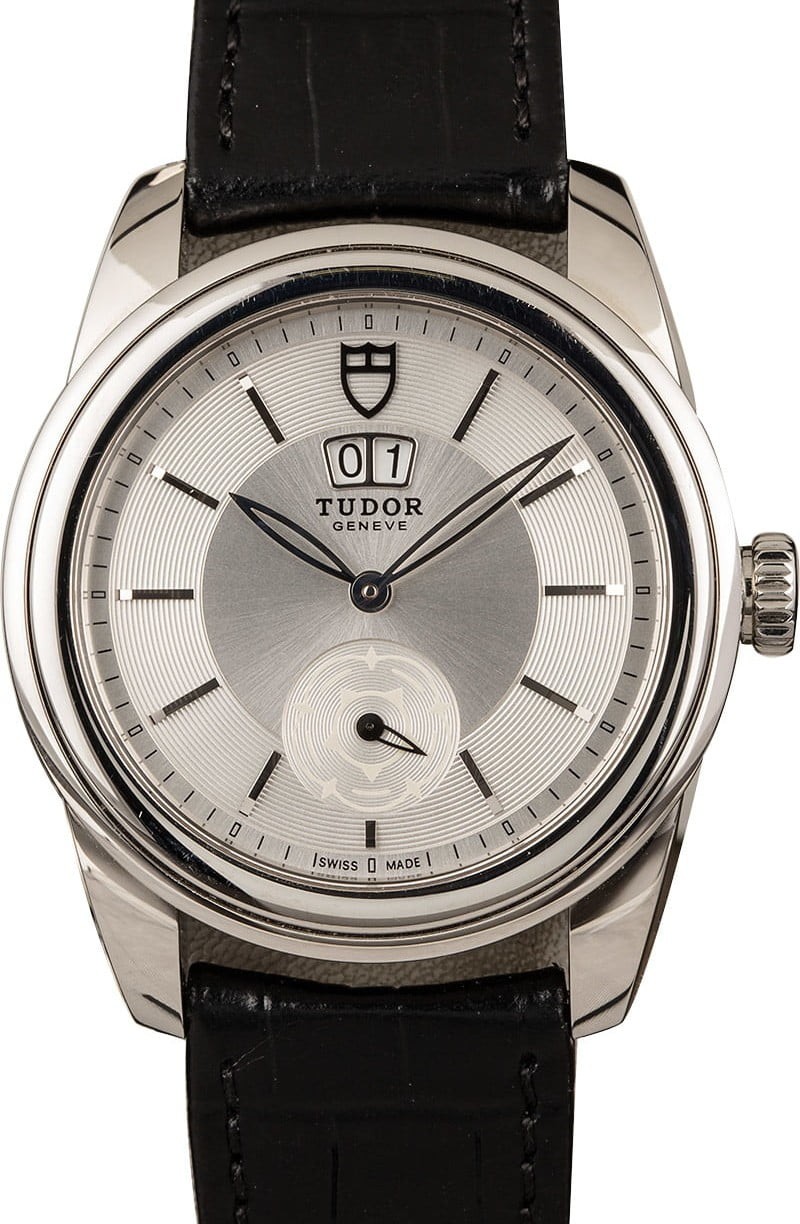 Fake Tudor Glamour Double Date 57000 Silver Dial WE02401