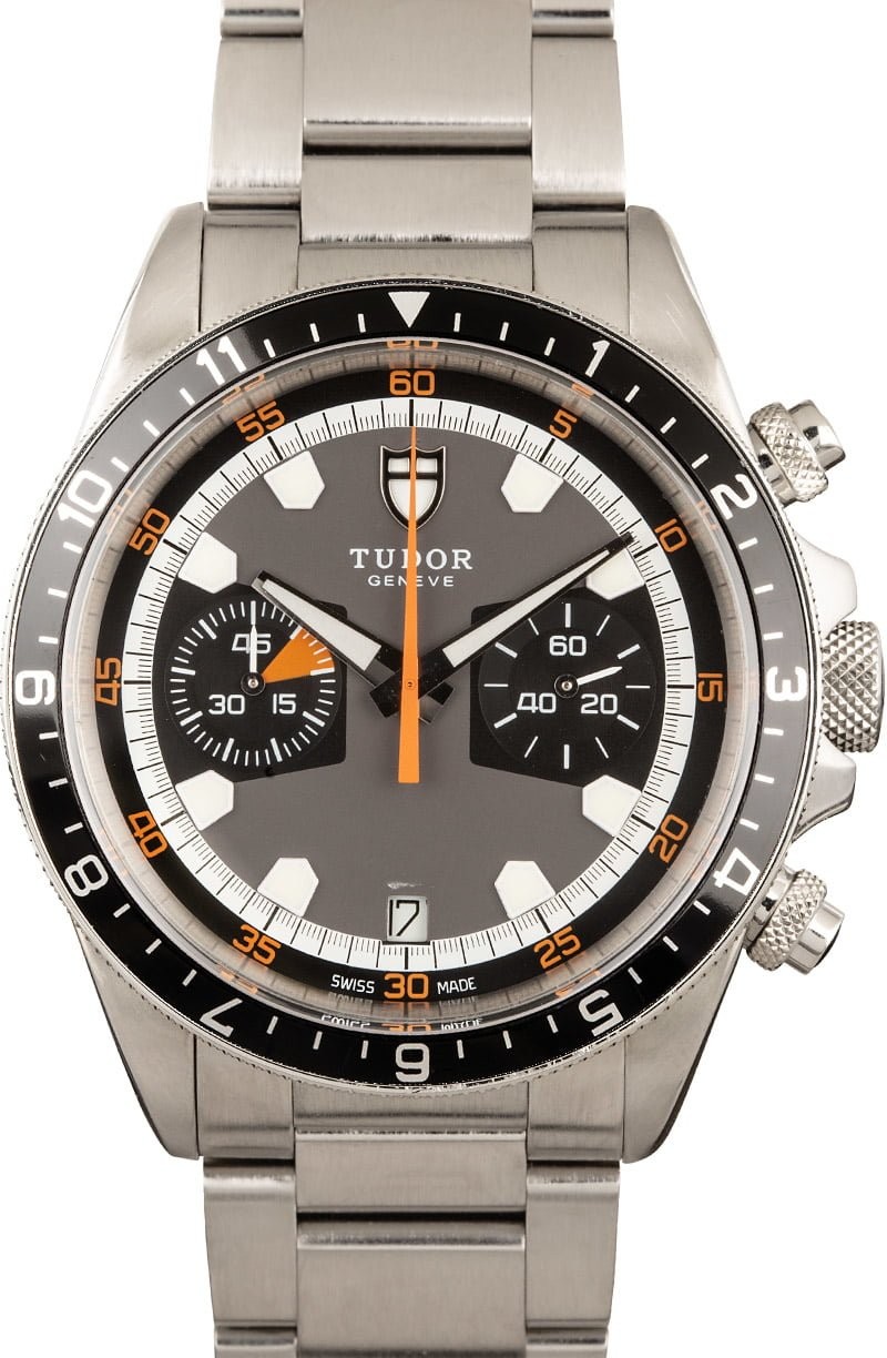 Fashion Fake Tudor Heritage Chrono Stainless Steel Mens Watch 70330 WE03774