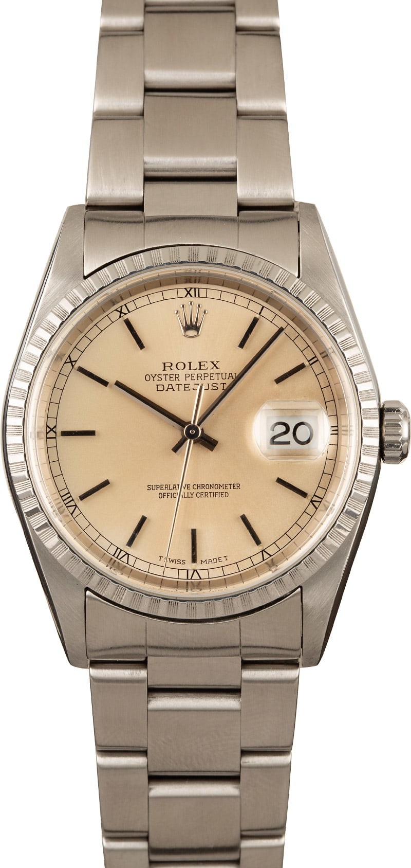 High Imitation Rolex Datejust 16220 Silver Index Dial T WE01657