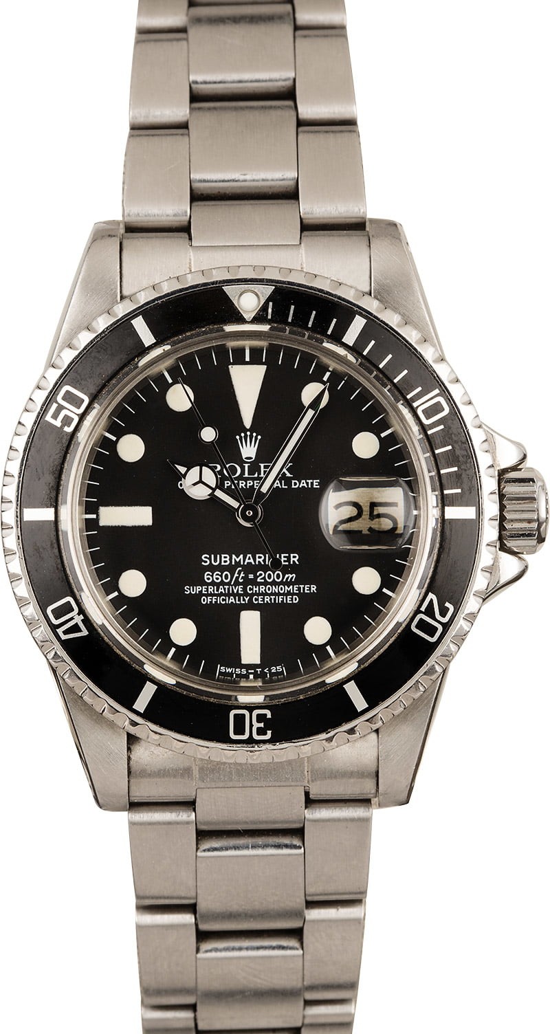 High Quality Replica Vintage 1978 Rolex Submariner 1680 Matte Black Dial T WE00651