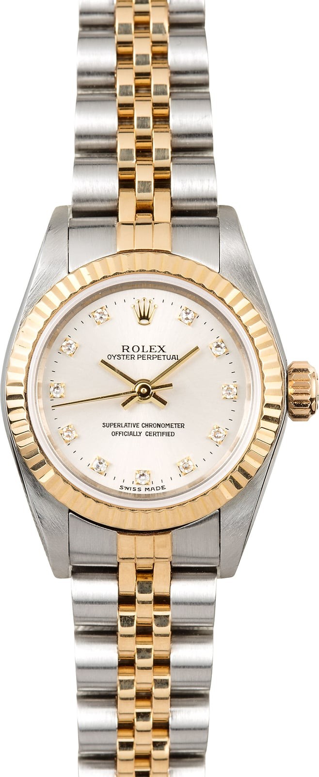 High Quality Rolex Ladies Oyster Perpetual 76193 Diamonds WE02718