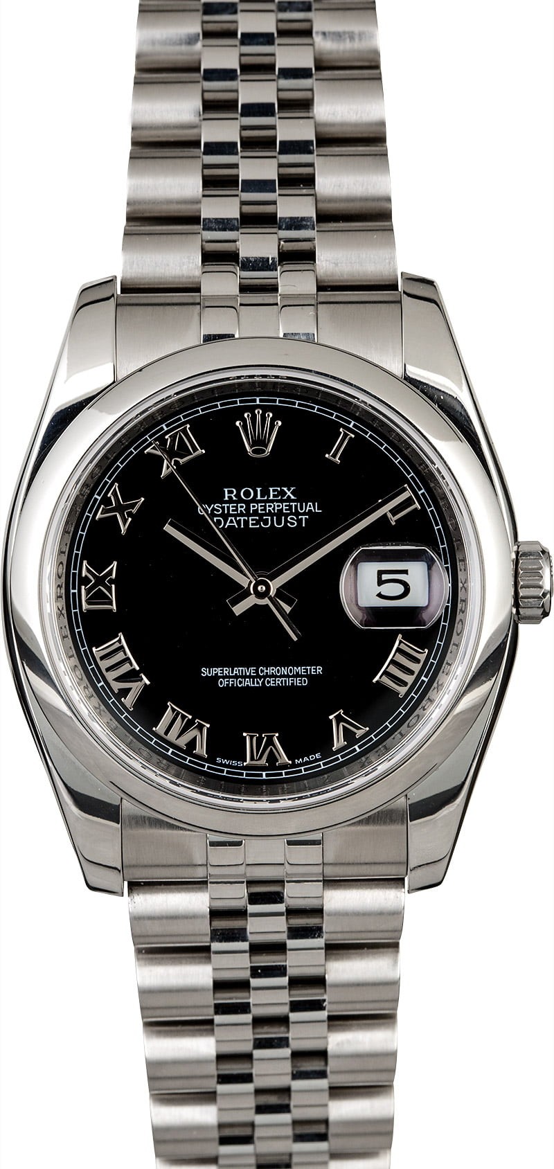Imitation Cheap Rolex Datejust 116200 Black Roman Steel Jubilee WE03102