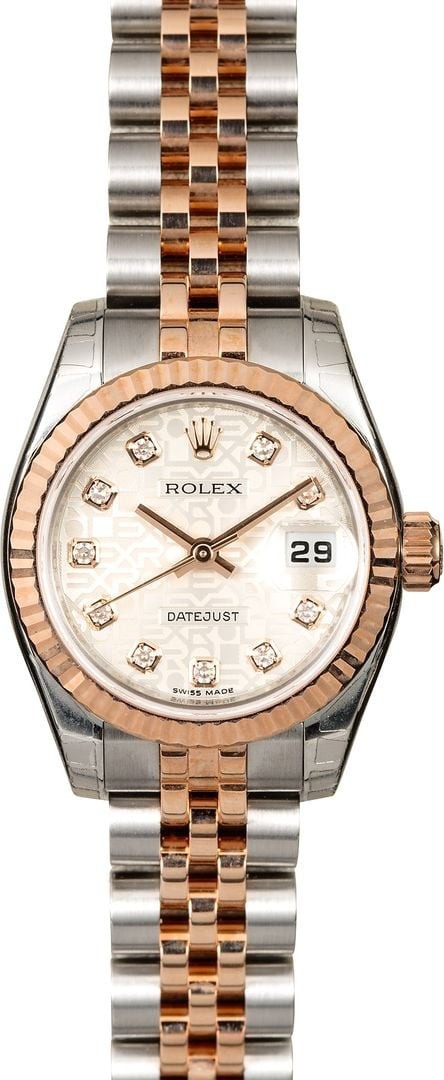 Imitation Factory Stickered Rolex Lady Datejust 179171 Diamond Jubilee Dial WE00038