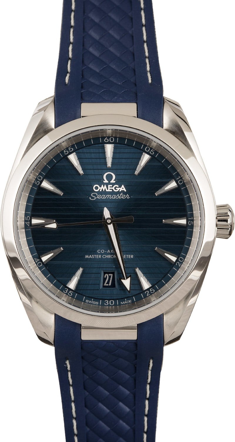Imitation Omega Seamaster Aqua Terra Blue Rubber Strap WE00227