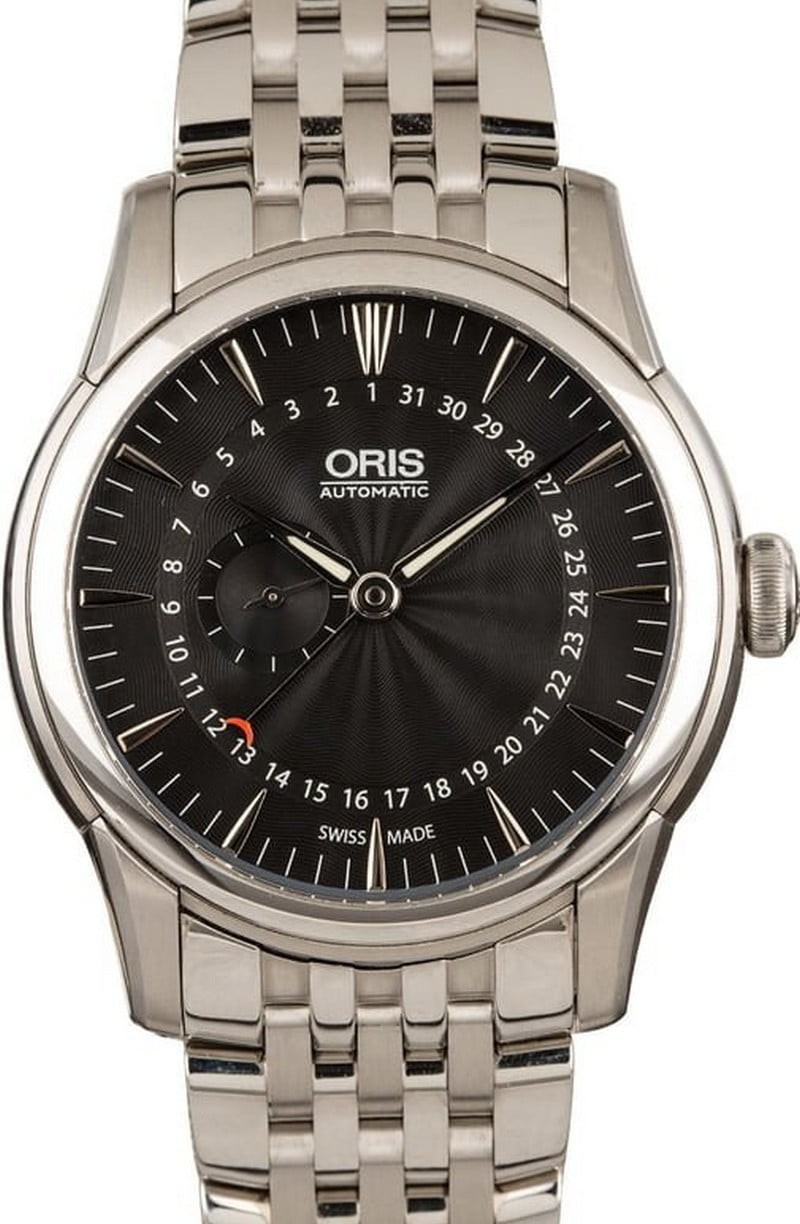 Imitation Oris Artelier Pointer Date Small Second Black Dial WE03120