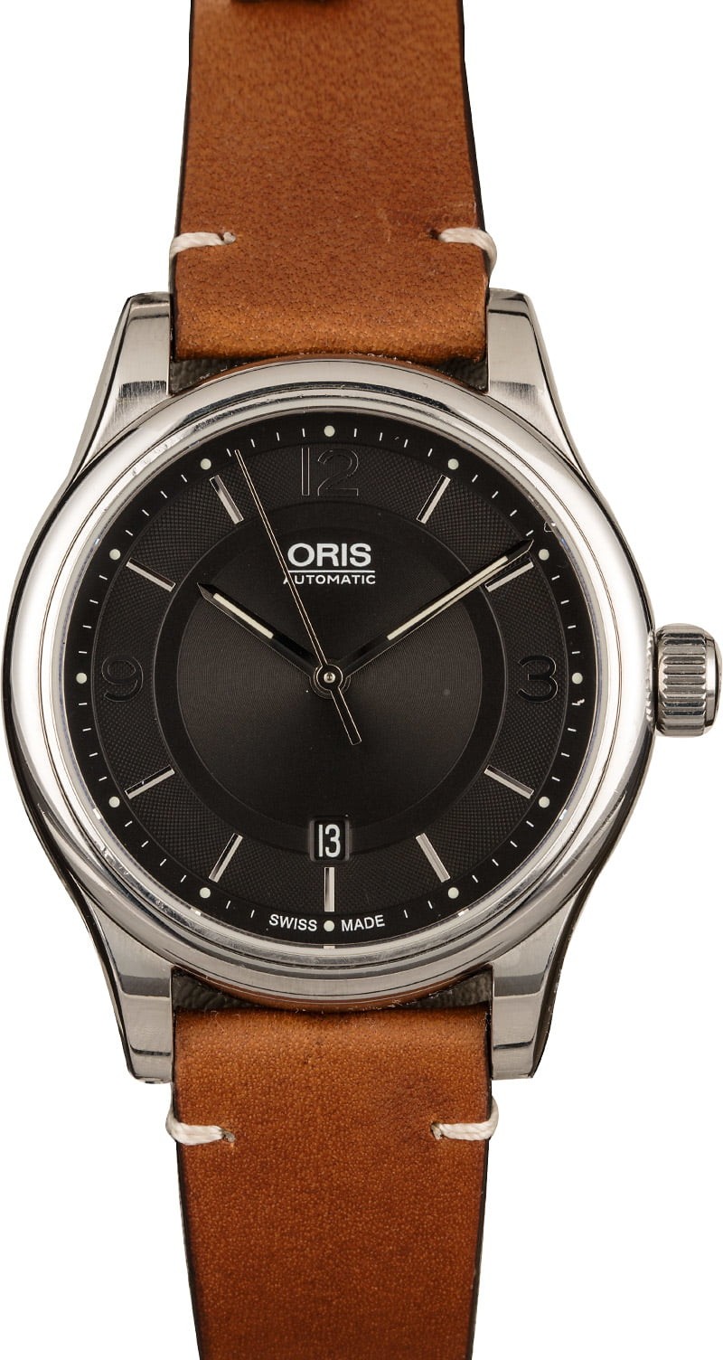 Imitation Oris Classic Date Black Arabic Dial WE02311