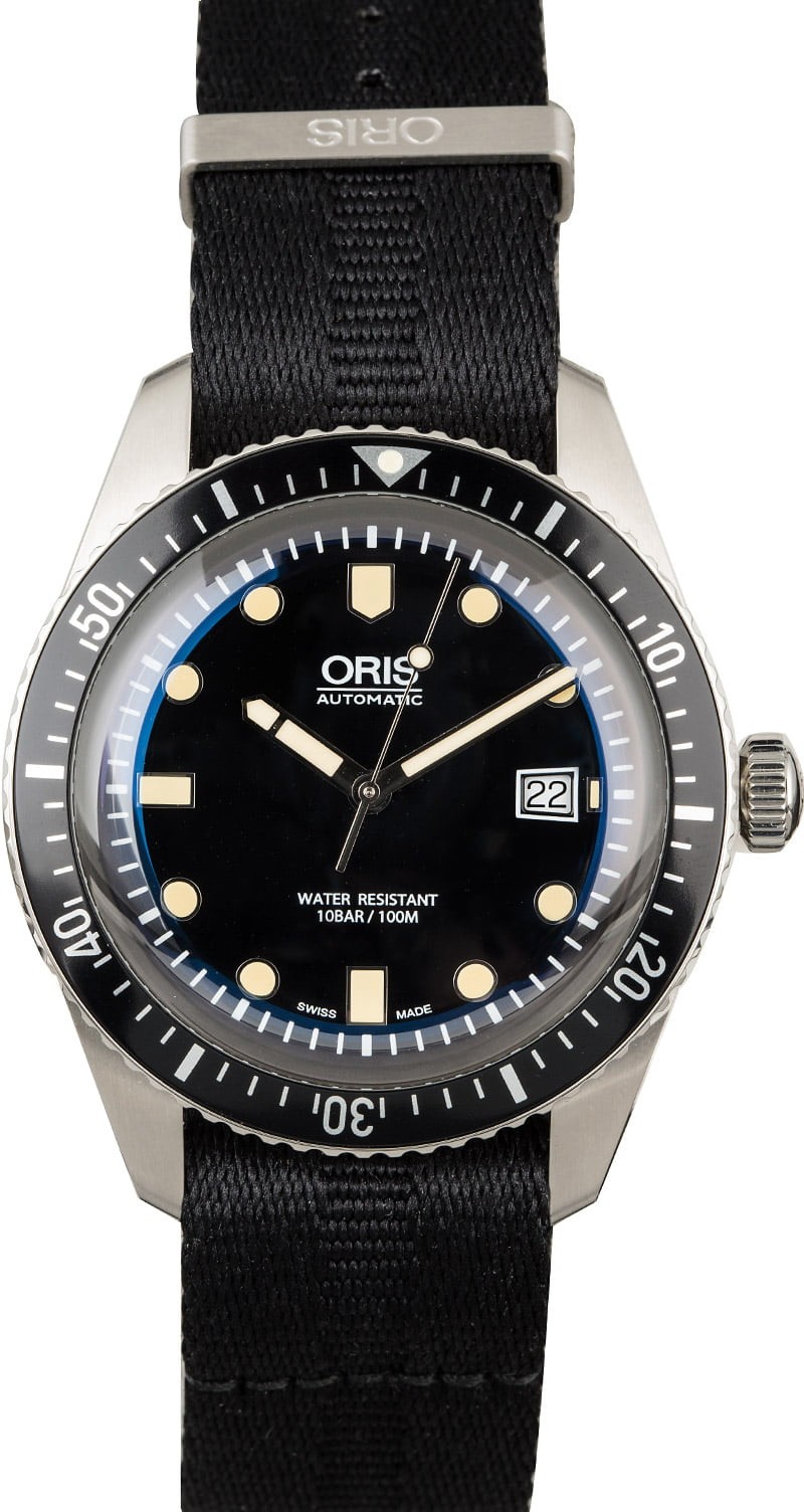 Imitation Oris Diver Sixty-Five Black Textile Strap WE04292