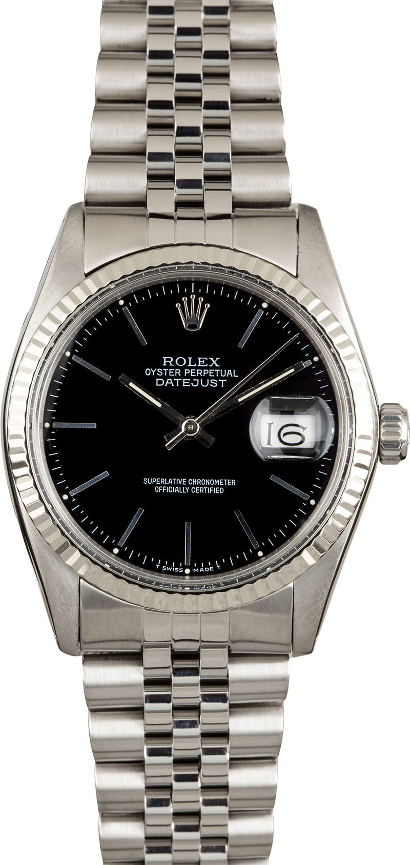 Imitation Rolex Datejust 16014 Black Index Dial Jubilee Band WE04302