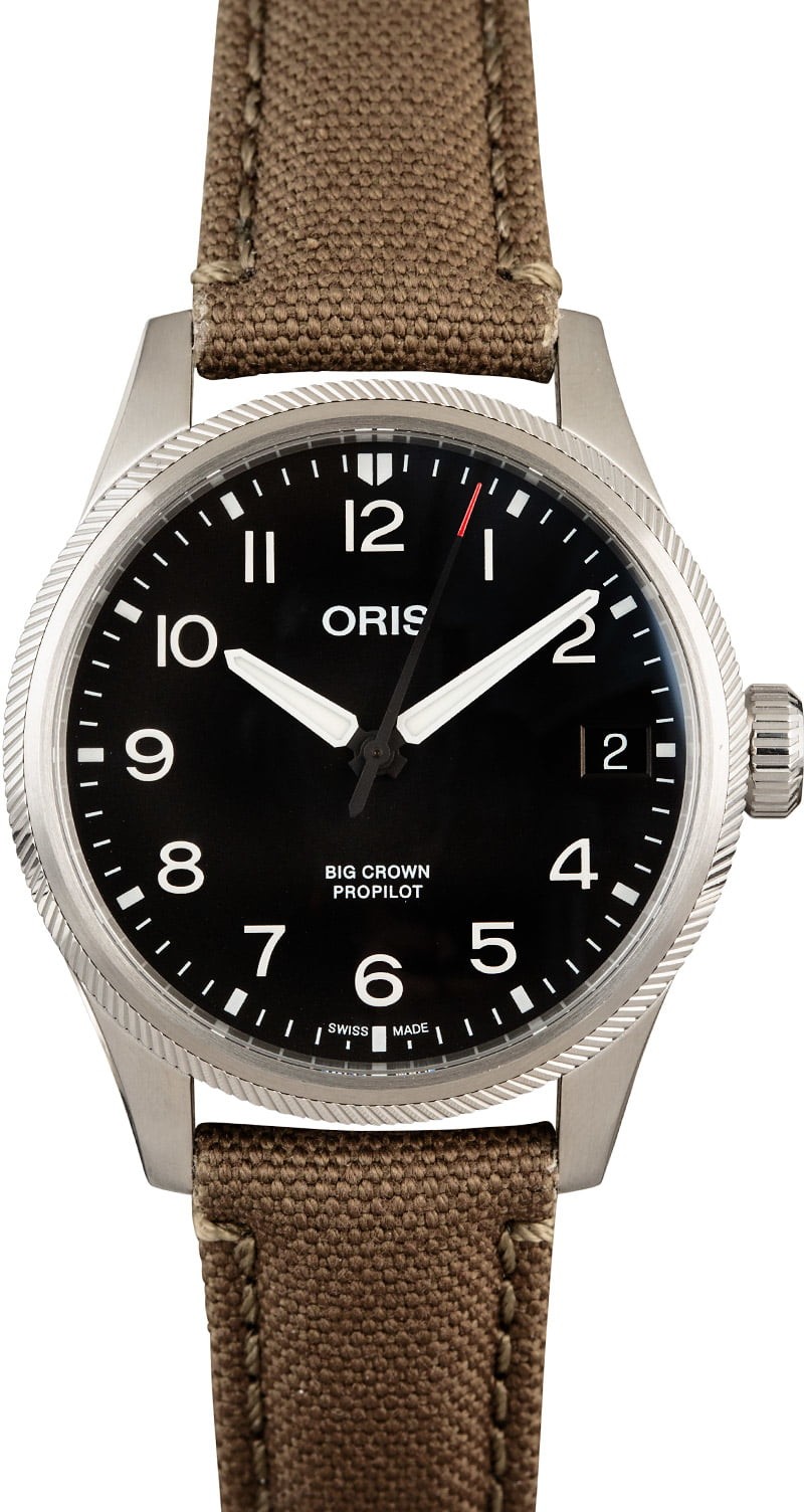 Imitation Top Oris Big Crown Pro Pilot Textile Strap WE03493