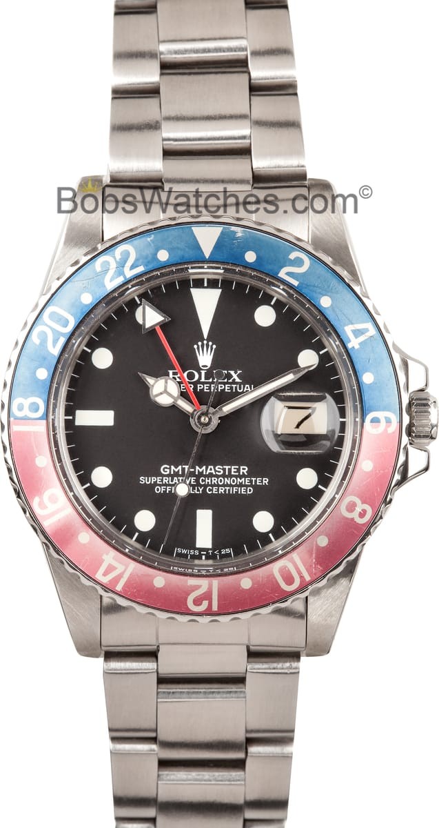 Knockoff Vintage Rolex GMT-Master II Pepsi Bezel 16750 1 WE03226