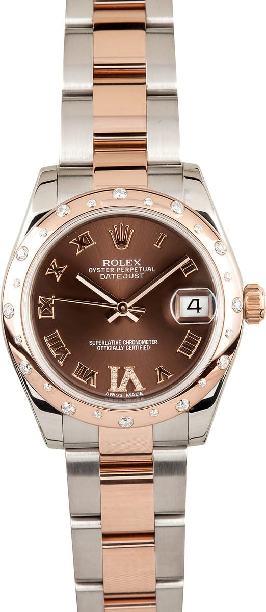 Ladies Rolex Rose Gold Mid-Size 178341 Diamond 6 WE03559