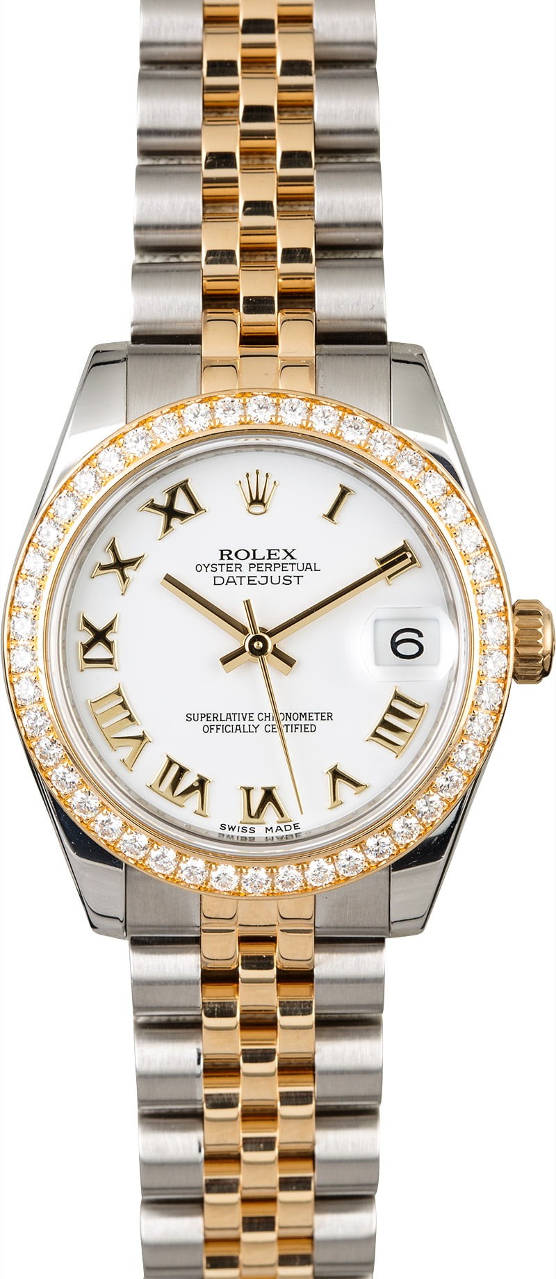Luxury Fake Rolex Datejust 178383 Mid-Size Diamond Bezel WE00687