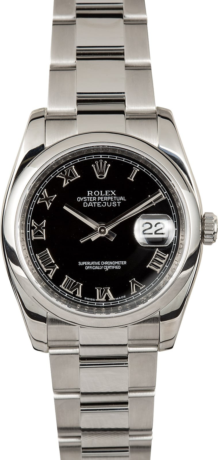 Men's Rolex Datejust 116200BKRO Roman Dial WE03823