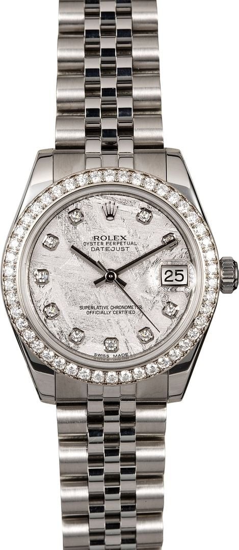 Mid-Size Rolex Datejust 178384 Meteorite Diamond Dial WE03451