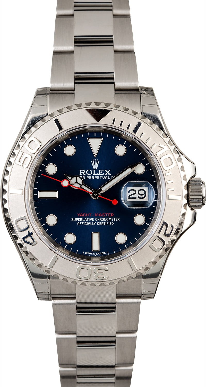 New Factory Stickered Rolex Yacht-Master 116622 Blue Dial WE02814