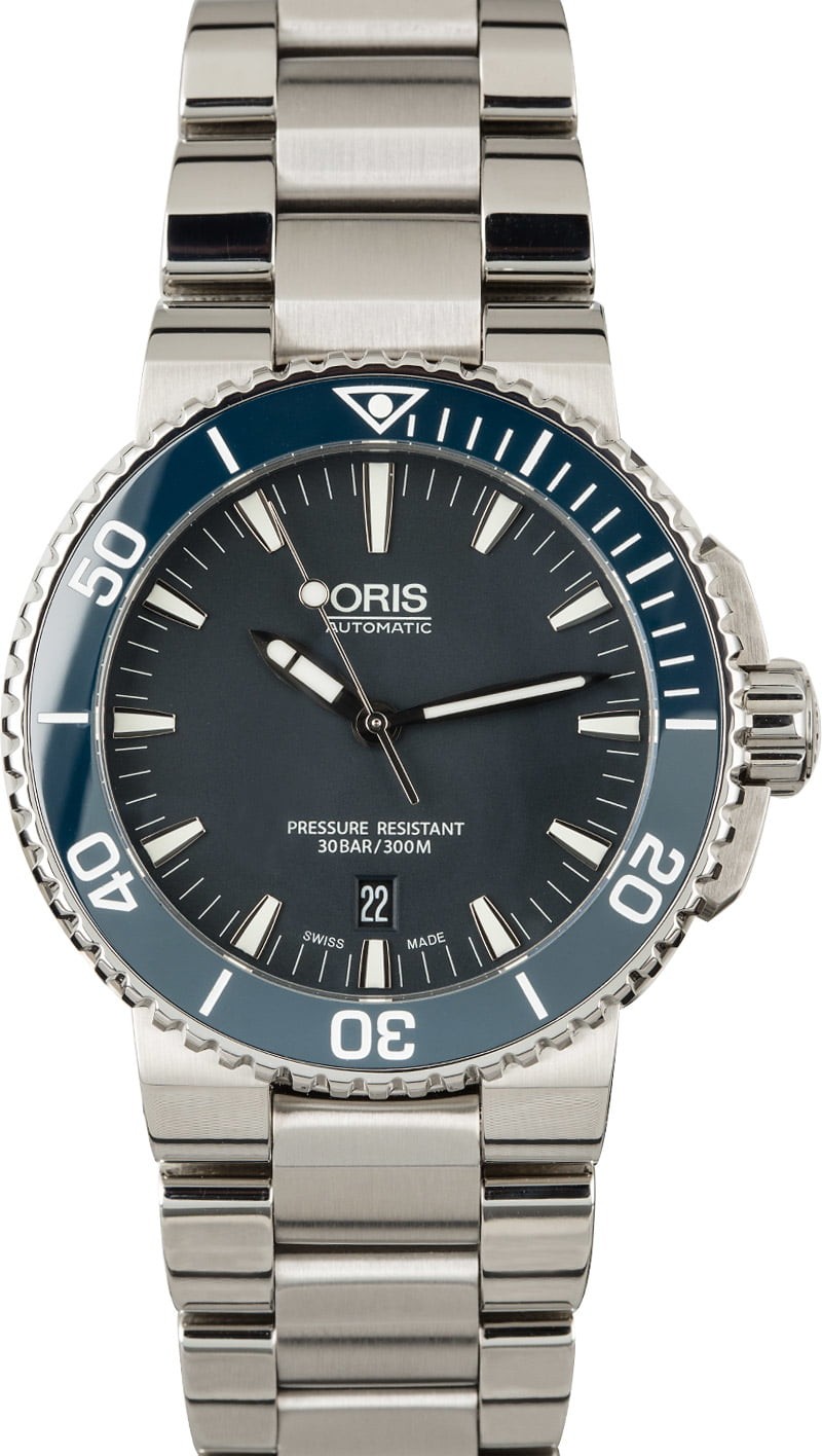 Oris Aquis Date Blue Ceramic Bezel WE02108