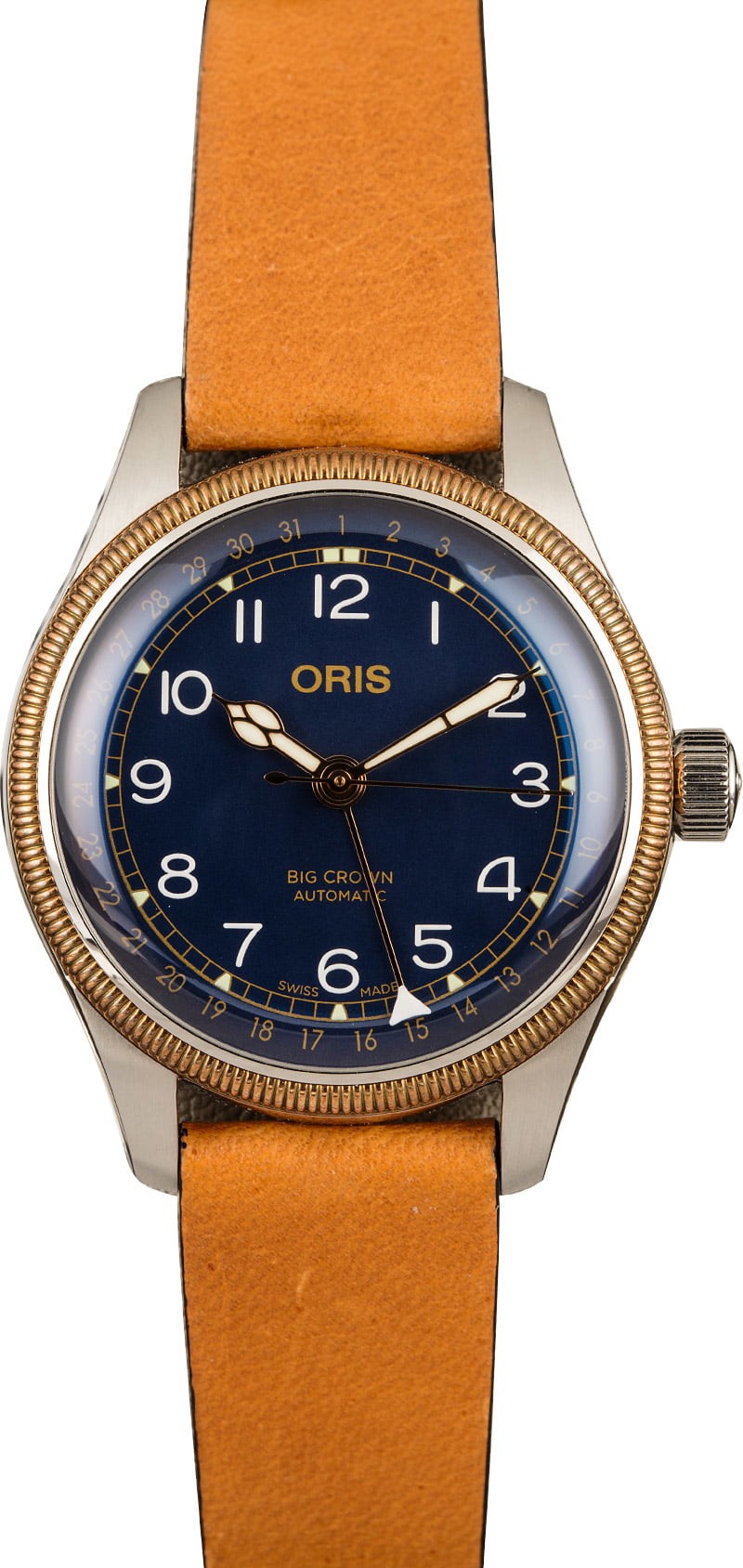 Oris Big Crown Pointer Date Blue Arabic Dial WE01100