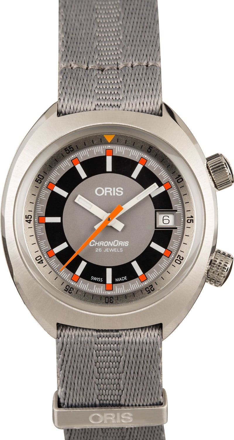 Oris Chronoris Date Grey Textile Strap WE03290