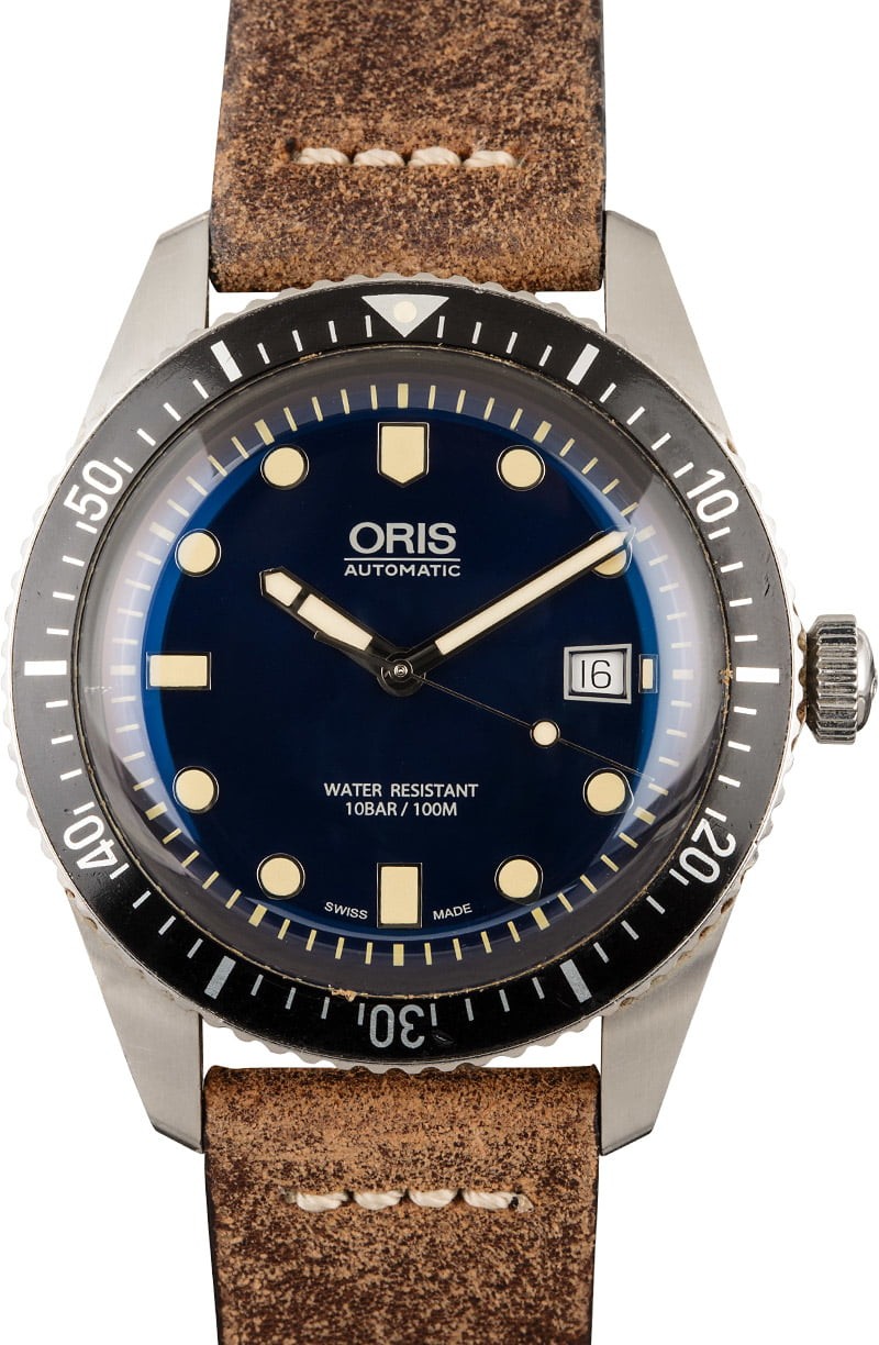 Oris Divers Sixty-Five 42MM Brown Leather Strap WE03297
