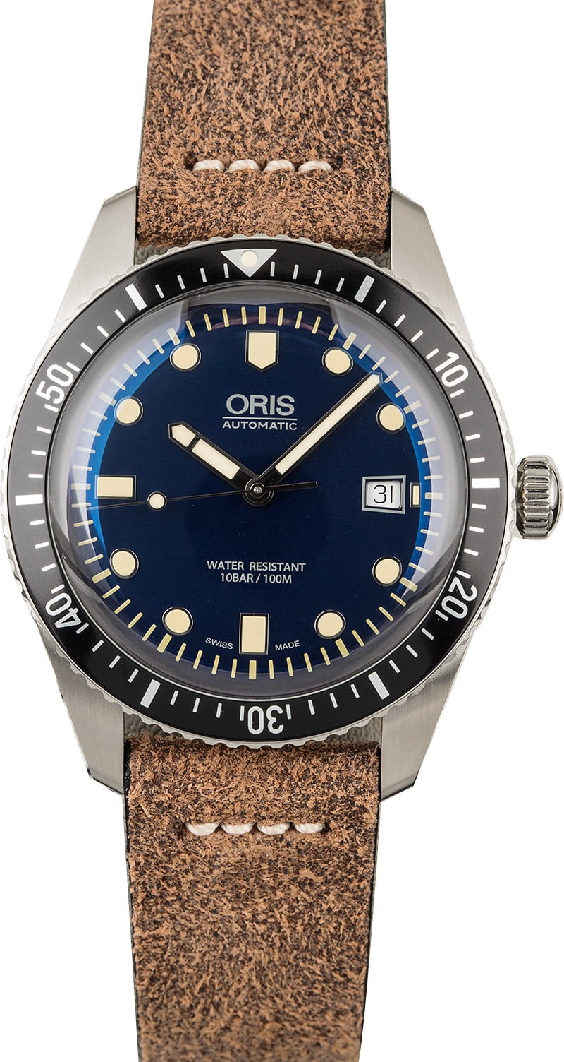 Oris Divers Sixty-Five Brown Leather Strap WE03071
