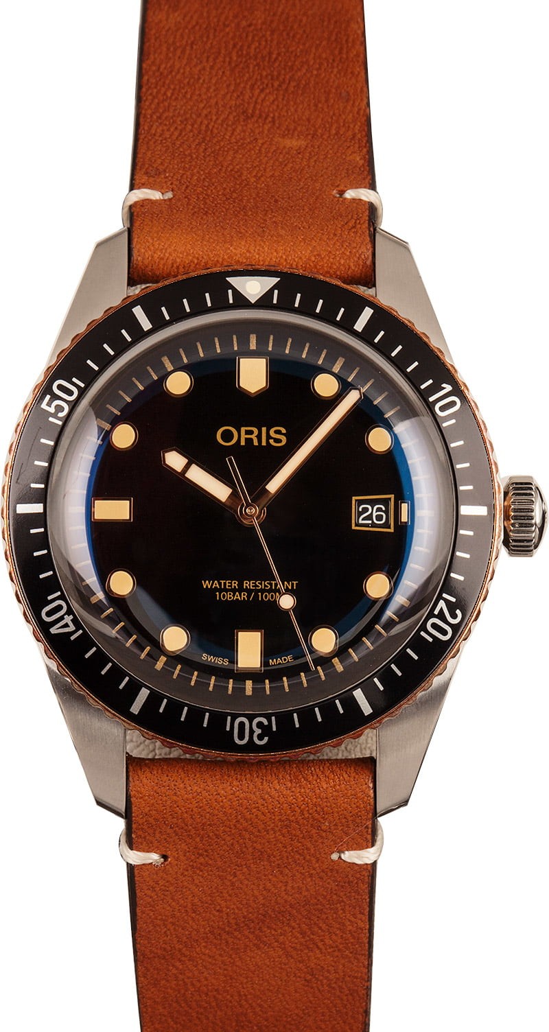 Oris Divers Sixty-Five Leather Strap 42MM WE01046