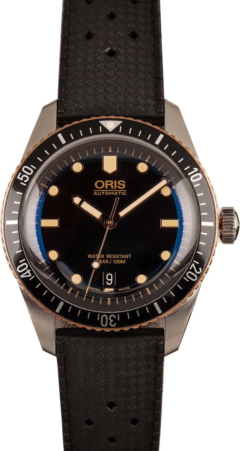 Oris Divers Sixty-Five Steel & Bronze Rubber Strap WE01822