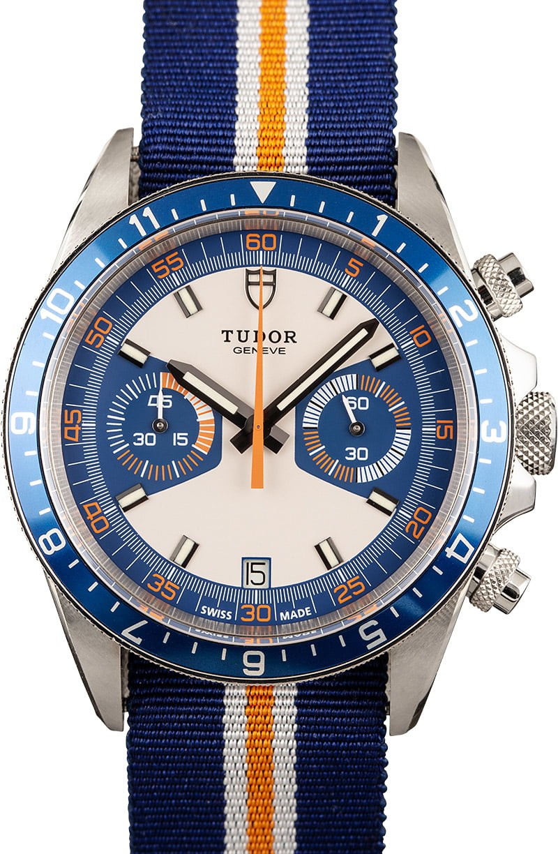 Replica AAA Tudor Heritage Chrono 70330 Blue Strap WE01282