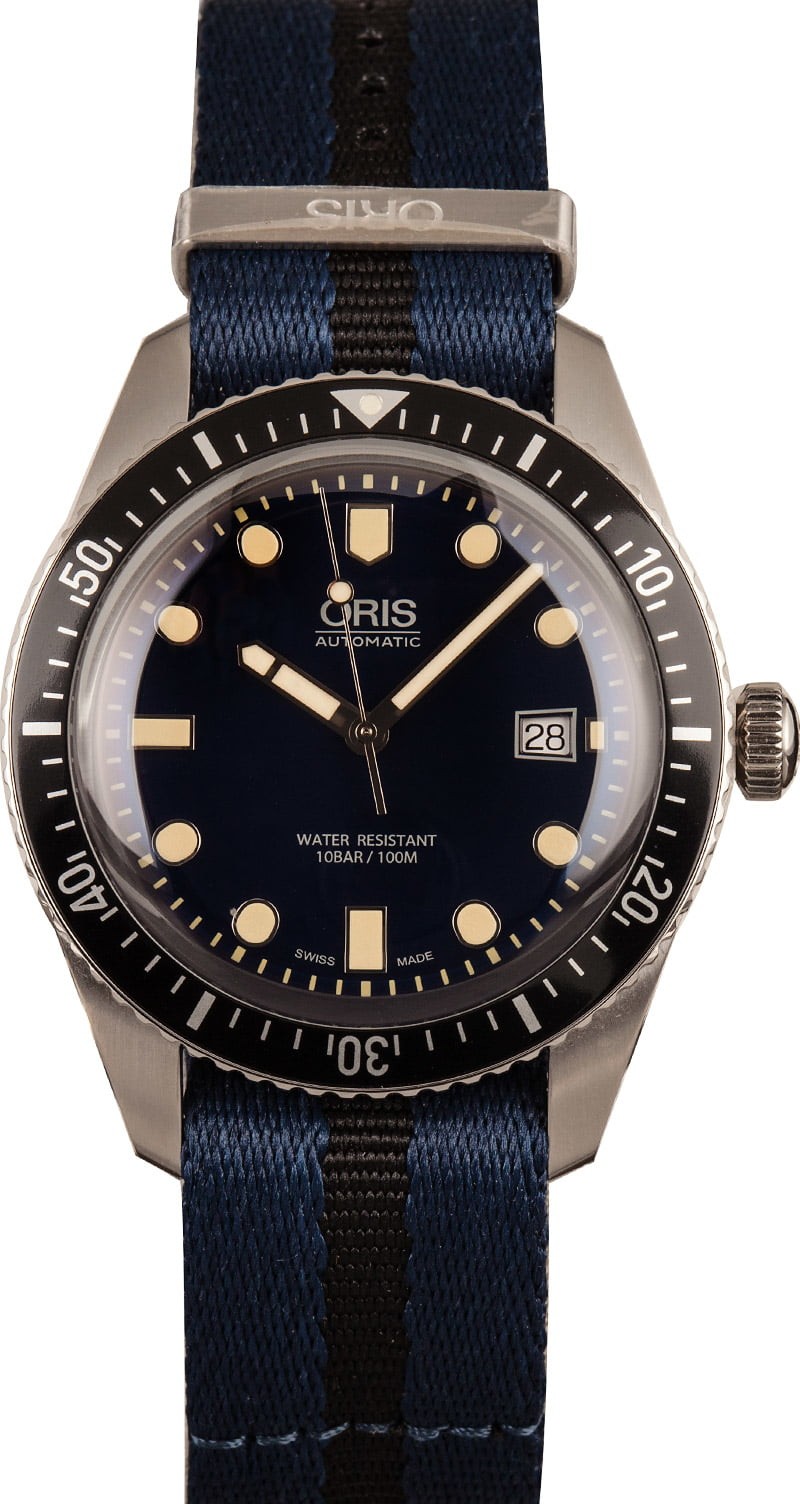 Replica Best Oris Divers Sixty-Five Blue Textile Strap WE03814