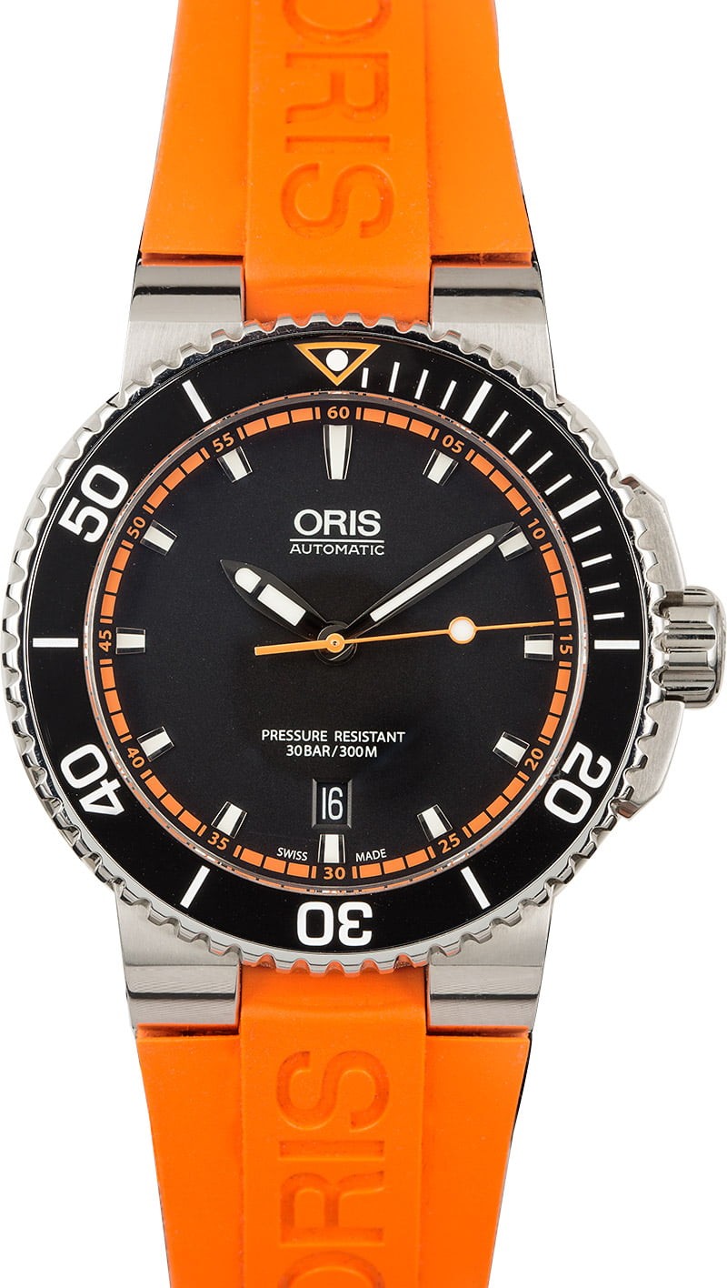Replica Luxury Oris Aquis Date Orange Rubber Strap WE01411