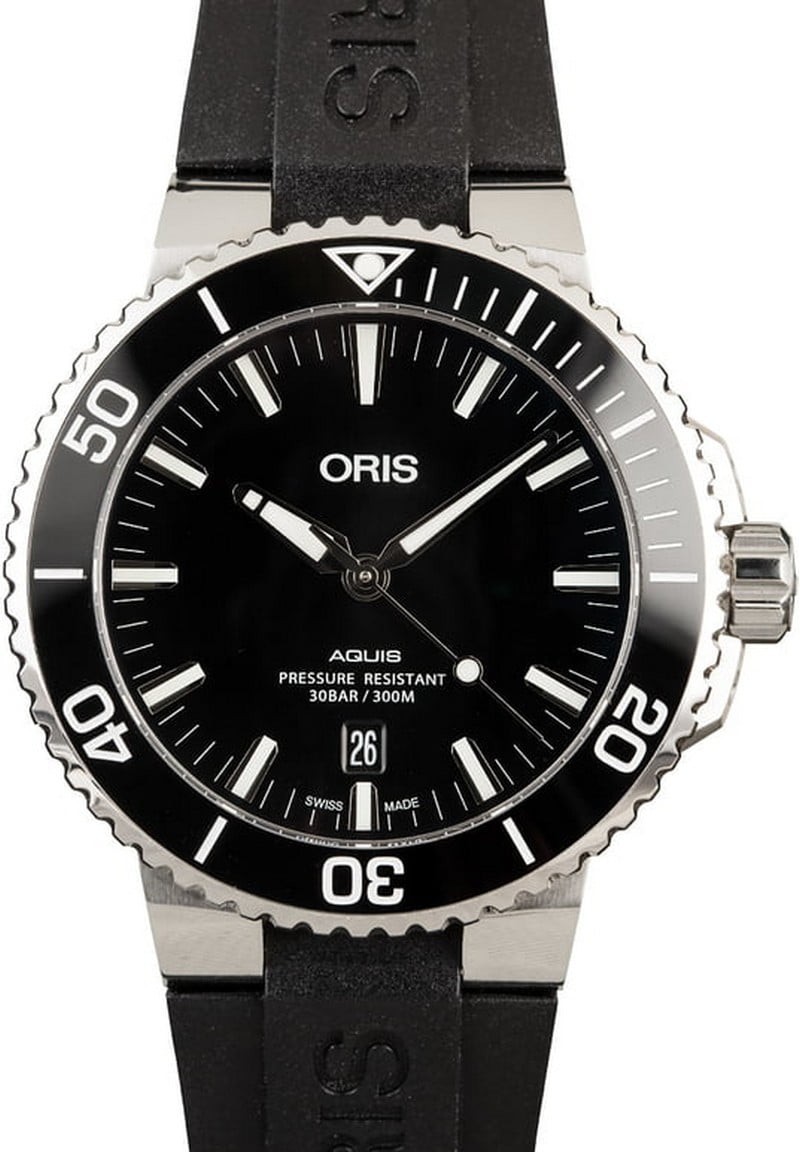 Replica Oris Aquis Date Black Dial and Bezel WE01722