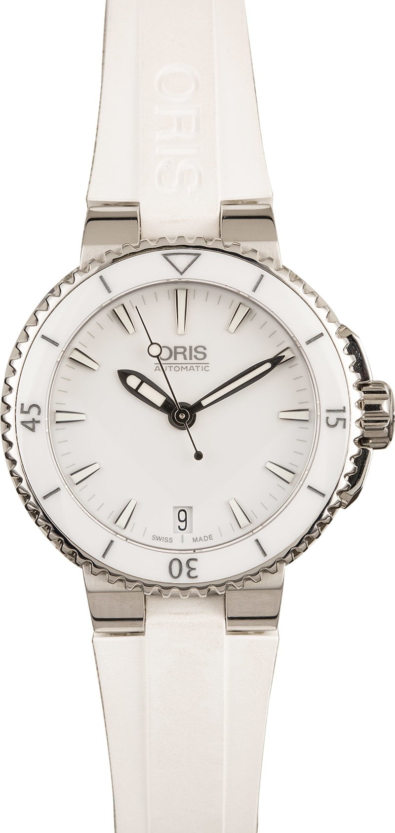 Replica Oris Aquis Date White Rubber Strap WE04649