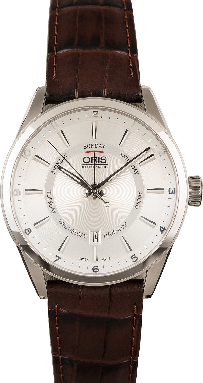 Replica Oris Artix Pointer Day Date 42MM Silver Dial WE03219
