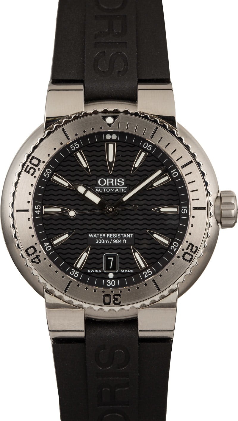 Replica Oris Divers Date Black Rubber Strap WE02409