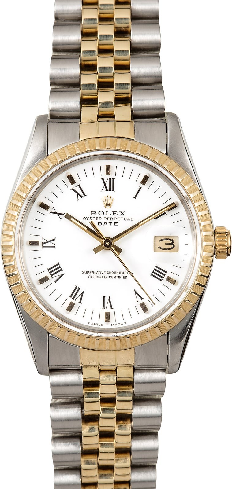 Replica Rolex Date 15053 White Roman Dial WE02148